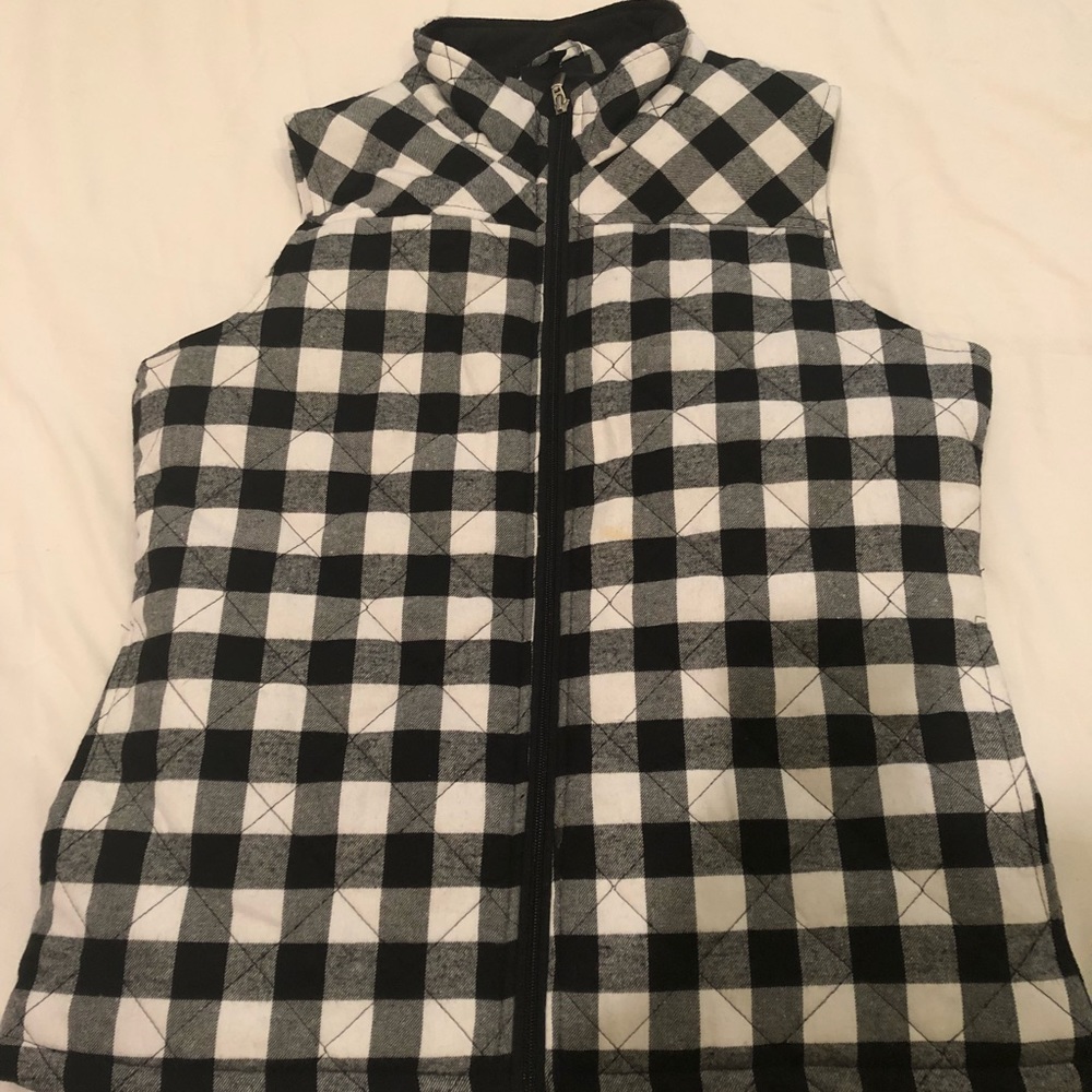 Buffalo check vest